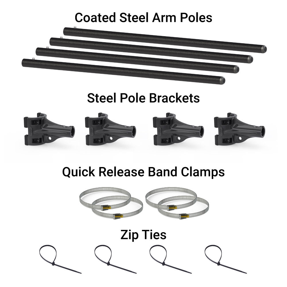 StrongArm Light Pole Double Banner Bracket Kit - Banner not included