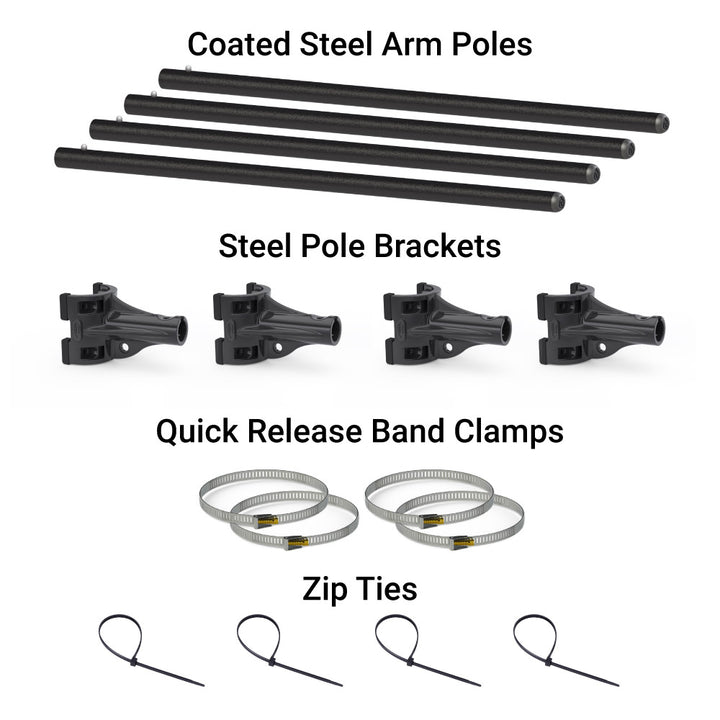 StrongArm Light Pole Double Banner Bracket Kit - Banner not included