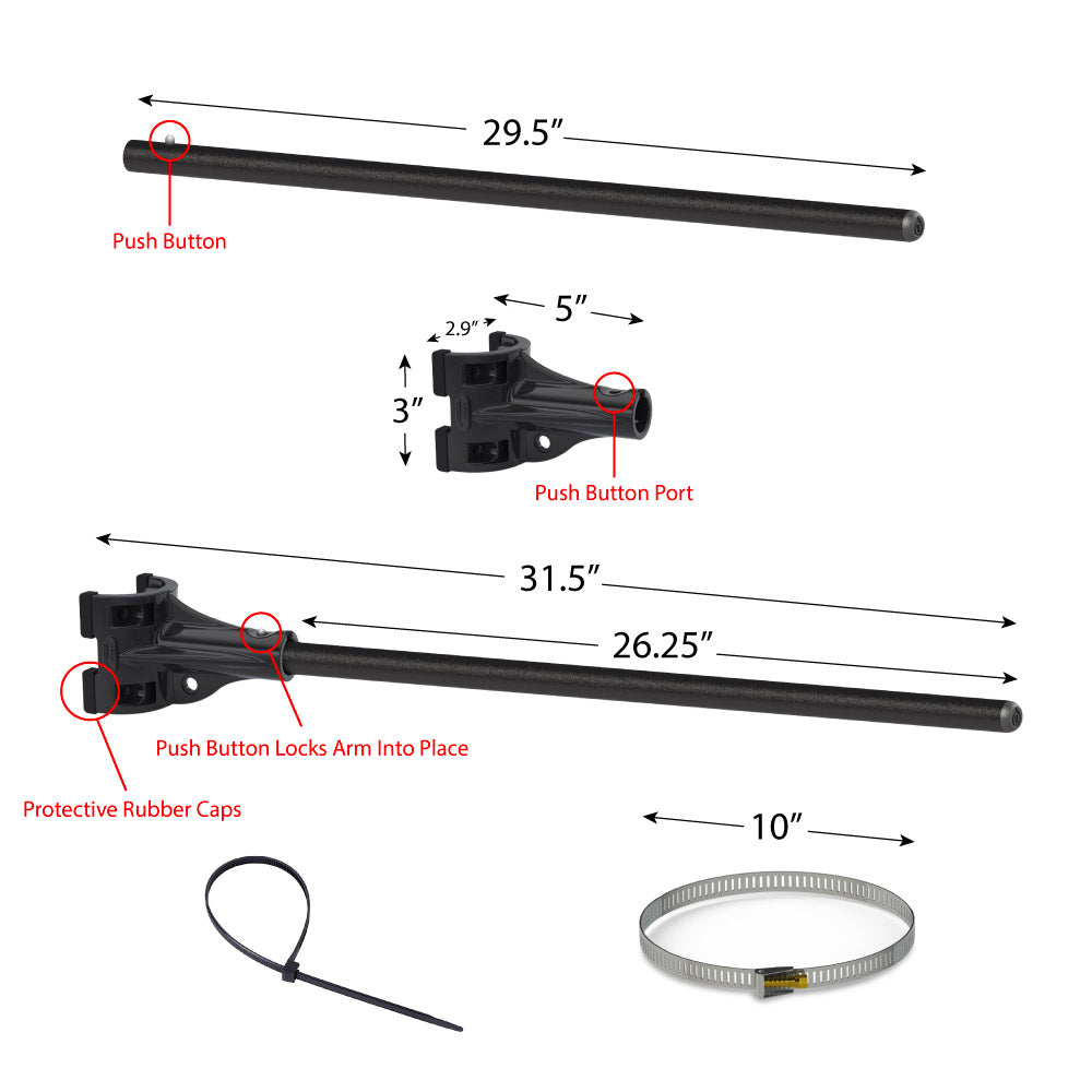 StrongArm Light Pole Single Banner Bracket Kit - Banner not included