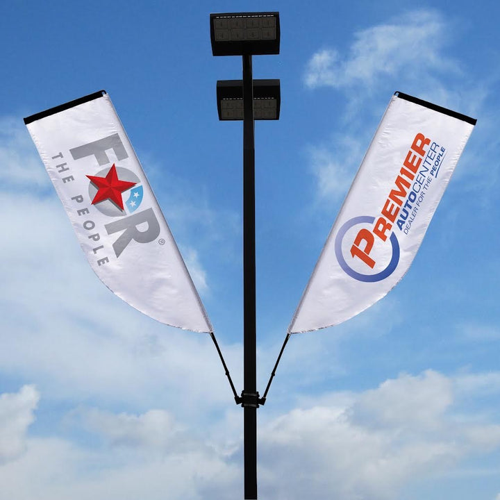 WindSpin™ 10ft Custom Light Pole Flag Kit - Double