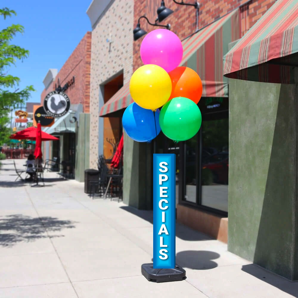 BalloonBobber® 5-Balloon Cluster Pole Kit - with Happy Birthday Pole Cover