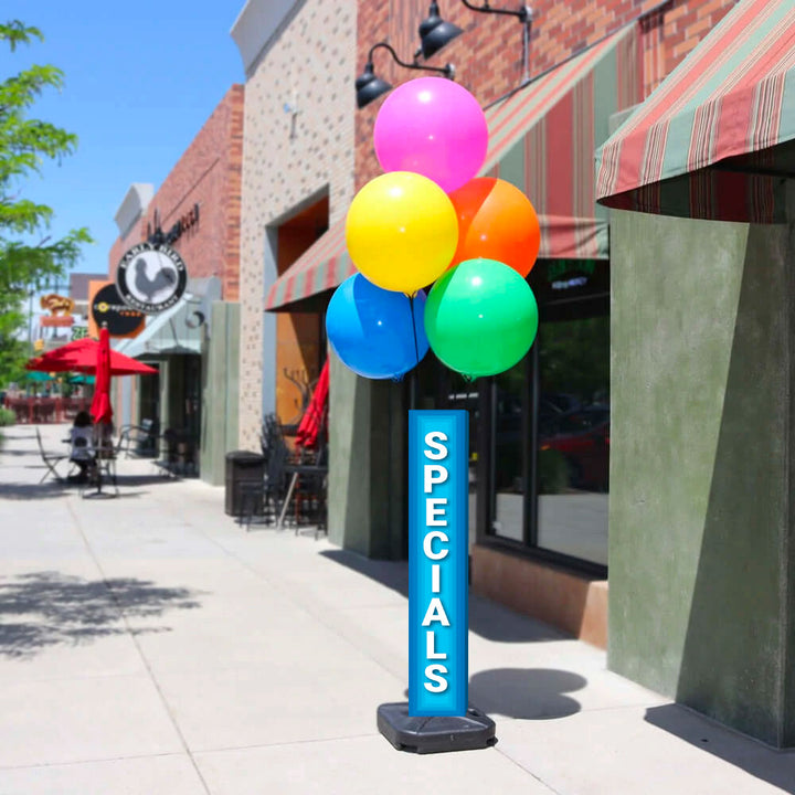 BalloonBobber® 5-Balloon Cluster Pole Kit - with Happy Birthday Pole Cover