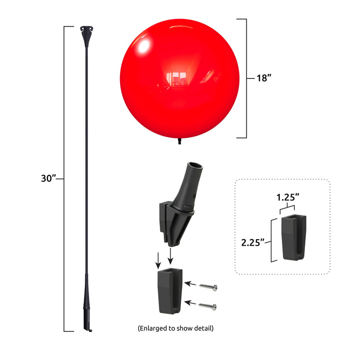 DuraBalloon® A-Frame Bracket Kit Dimensions